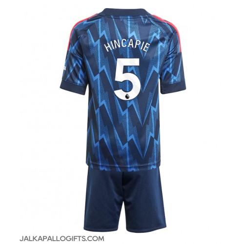 Arsenal Piero Hincapie #5 Vieras Peliasu Lasten 2025-26 Lyhythihainen (+ Lyhyet housut)